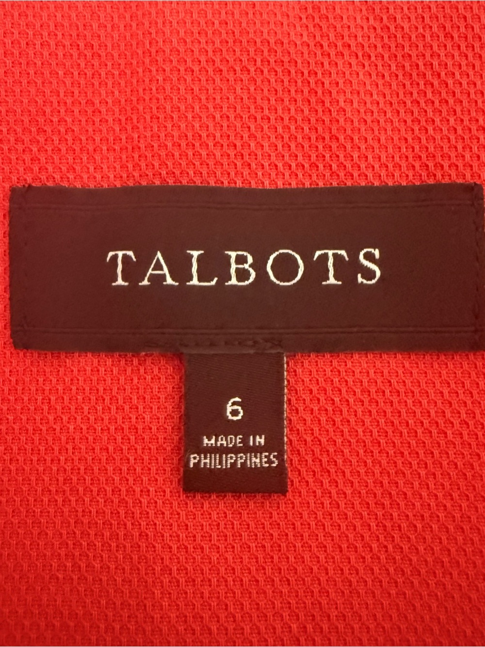 Talbots Red Blazer Size 6 NWOT Cropped Jacket Structured Career Chic Tailored - Picture 8 of 12